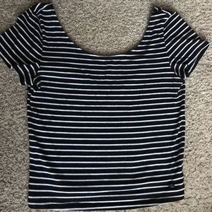 Black and White striped American Eagle Top